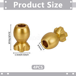 4Pcs Brass EDC European Beads&nbsp;KK-FG0001-35G