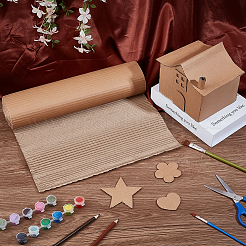 Single Face Corrugated Cardboard Roll for Packing&nbsp;DIY-WH0699-03A