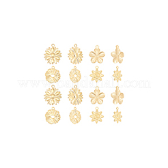 16Pcs 4 Style Textured 304 Stainless Steel Pendants&nbsp;STAS-UN0036-72