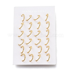 304 Stainless Steel Half Hoop Earrings&nbsp;EJEW-H100-12G