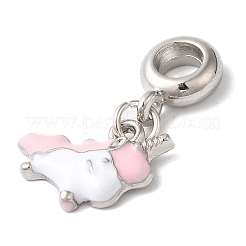 Rack Plating Alloy Enamel European Dangle Charms&nbsp;PALLOY-S189-11P