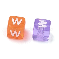 Spray Painted Transparent Acrylic Beads&nbsp;MACR-K365-07W