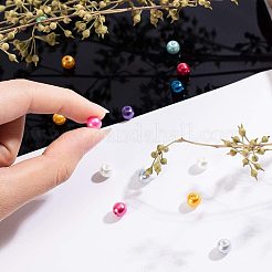 6mm Multicolor Round Glass Pearl Beads About 200pcs for Jewelry Necklace Craft Making&nbsp;HY-PH0008-6mm-01M