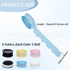 6 Rolls 6 Colors Polyester Ribbon&nbsp;OCOR-CY0003-52