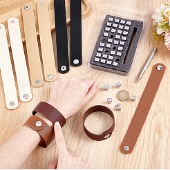DIY Number Letter Pattern Cord Bracelet Making Kits&nbsp;DIY-PH0009-04