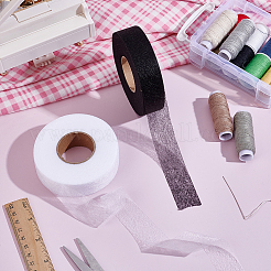 2 Rolls 2 Colors Double-sided Non Woven Fabric Fusing Tape Adhesive Hem Tape&nbsp;DIY-HY0002-88A