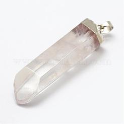 Natural Quartz Crystal Pointed Pendants&nbsp;G-F463-20S