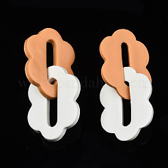 Handmade Polymer Clay Linking Rings&nbsp;CLAY-N010-032-02