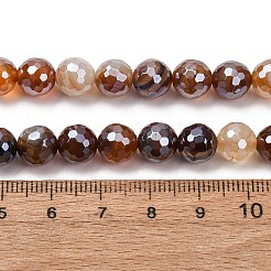 Electroplated Natural Agate Beads Strands&nbsp;G-B191-A07-8mm-13
