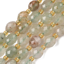 Natural Green Rutilated Quartz Beads Strands&nbsp;G-F809-A05-01