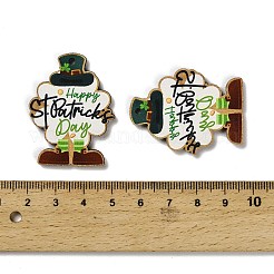 St. Patrick's Day Themes Printed Wood Pendants&nbsp;WOOD-V002-02F