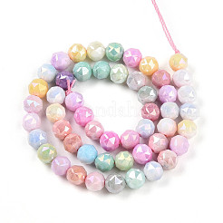 Anti-Tarnish Electroplate Glass Beads Strands&nbsp;GLAA-N010-8mm-05