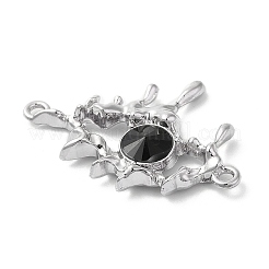Alloy Jet Rhinestone Pendants&nbsp;PALLOY-P294-01P-02