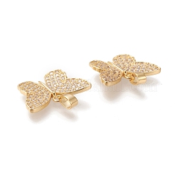 Brass Micro Pave Cubic Zirconia Pendants&nbsp;KK-K246-30G