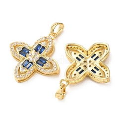 Easter Brass Micro Pave Blue Cubic Zirconia Pendants&nbsp;KK-A304-08G