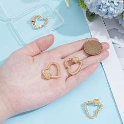 4Pcs Brass Screw Carabiner Lock Charms&nbsp;KK-UN0005-36