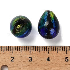 Gradient Color & Luminous Handmade Silver Foil Lampwork Beads&nbsp;LAMP-I028-07B