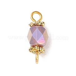 Column Glass Golden Tone Iron Connector Charms&nbsp;PALLOY-JF01739