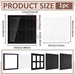 6-Hole Wood Wall-Mounted Card Storage Display Stands&nbsp;ODIS-WH0038-305