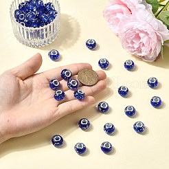 Glow In The Dark Handmade Luminous Style Lampwork Large Hole European Beads&nbsp;LPDL-R007-02B