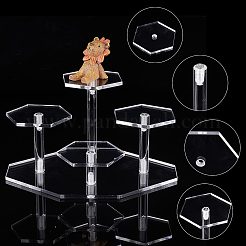 4-Tier Transparent Acrylic Model Toy Assembled Holders&nbsp;ODIS-WH0034-05A
