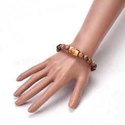 Men's Wood Beads Stretch Bracelets&nbsp;BJEW-JB04121-02