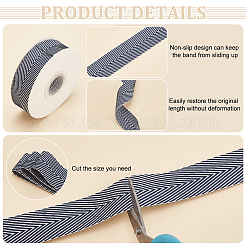 9M Polycotton(Polyester Cotton) Herringbone Ribbon&nbsp;OCOR-WH0093-08B