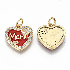 Real 16K Gold Plated Brass Micro Pave Clear Cubic Zirconia Charms&nbsp;ZIRC-S067-193A-NF