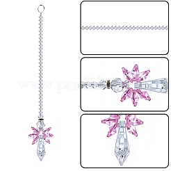 1Pc Glass Angel Pendant Decorations&nbsp;HJEW-DJ0001-17B
