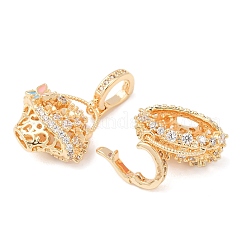Brass Micro Pave Cubic Zirconia Peg Bails&nbsp;KK-A279-10G