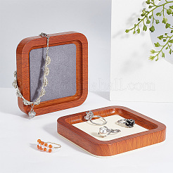Square Wood Jewelry Plate&nbsp;AJEW-WH0401-71B