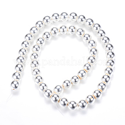 Electroplate Non-magnetic Synthetic Hematite Bead Strands&nbsp;G-Q466-10mm-02
