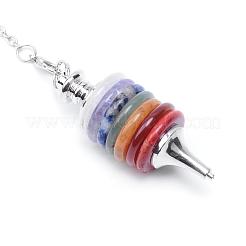 Mixed Stone Coil Dowsing Pendulums&nbsp;G-Q483-07