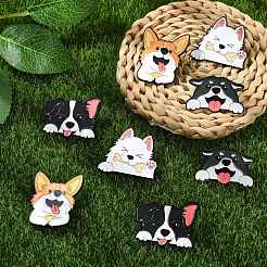 8Pcs 4 Styles Pet Dog Enamel Pins&nbsp;JEWB-CJ0002-97