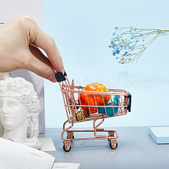 Iron Supermarket Trolley Display Decorations&nbsp;DJEW-WH0042-139RG