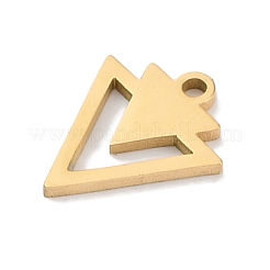 Golden Plated 304 Stainless Steel Charms&nbsp;STAS-K286-03F-G