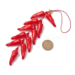 Acrylic Pepper Pendant Decorations&nbsp;HJEW-JM02545