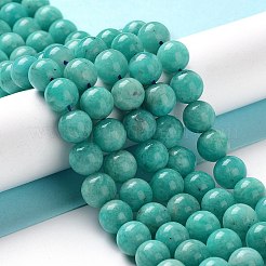 Natural Gemstone Amazonite Round Beads Strands&nbsp;G-O017-8mm-08C