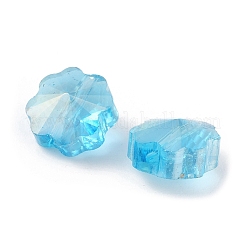 Transparent Electroplate Glass Beads&nbsp;GLAA-D016-15E