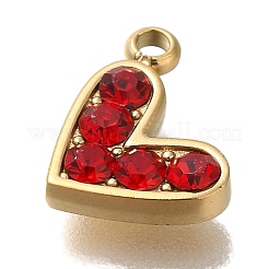 Ion Plating(IP) 304 Stainless Steel Rhinestone Charms&nbsp;STAS-P371-064G