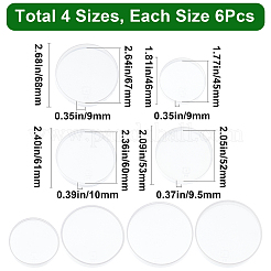 24Pcs 4 Style Plastic Bottle Caps Replacement for Glass Pudding Bottle&nbsp;AJEW-GF0006-30