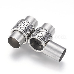 304 Stainless Steel Magnetic Clasps with Glue-in Ends&nbsp;X-STAS-F123-05AS