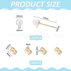150Pcs Iron Stud Earring Findings&nbsp;STAS-UN0063-55G
