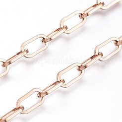 Ion Plating(IP) 304 Stainless Steel Paperclip Chains&nbsp;CHS-D030-01RG