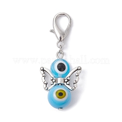 Ecil Eye Angel Resin & Glass Pendant Decorations&nbsp;HJEW-JM01513