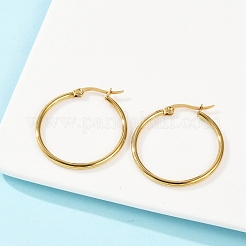 PVD Vacuum Plating 201 Stainless Steel Hoop Earrings for Women&nbsp;EJEW-G260-02A-G