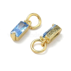 Brass Micro Pave Cubic Zirconia Charms&nbsp;ZIRC-F111-03G-08