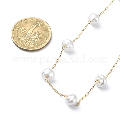 ABS Plastic Imitation Pearl Beaded Chain Necklaces&nbsp;NJEW-JN04329