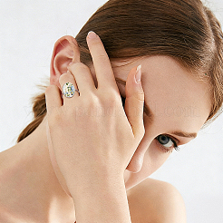 DIY Oval Cuff Ring Kits&nbsp;DIY-UN0008-15P
