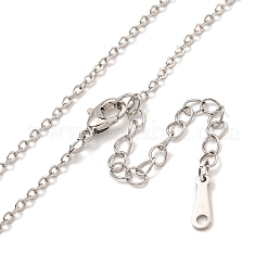 Brass Cable Chain Necklaces for Women&nbsp;NJEW-G084-19P